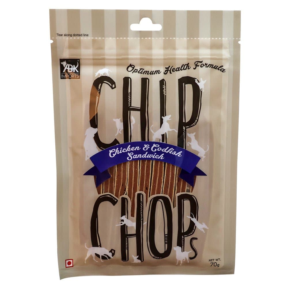 Chip Chops Roast Duck Strips and Chicken and Codfish Sandwich Dog Treats Combo