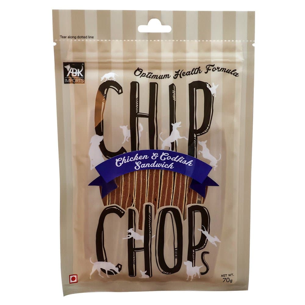 Chip Chops Roast Duck Strips and Chicken and Codfish Sandwich Dog Treats Combo Dog Treats + Others Chip Chops