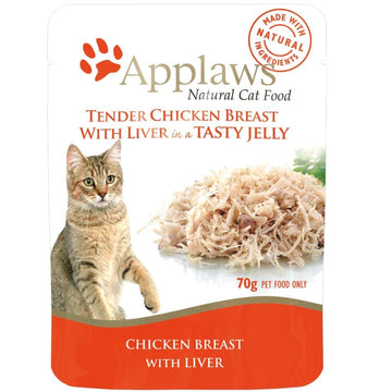 Applaws Chicken Breast with Liver in Tasty Jelly Pouch Cat Wet Food