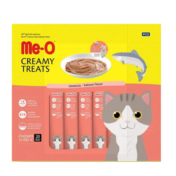 Me O Creamy Salmon and Temptations Tempting Tuna Flavor Cat Treats Combo
