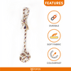Fofos Flossy Rope Toy with Ball for Dogs