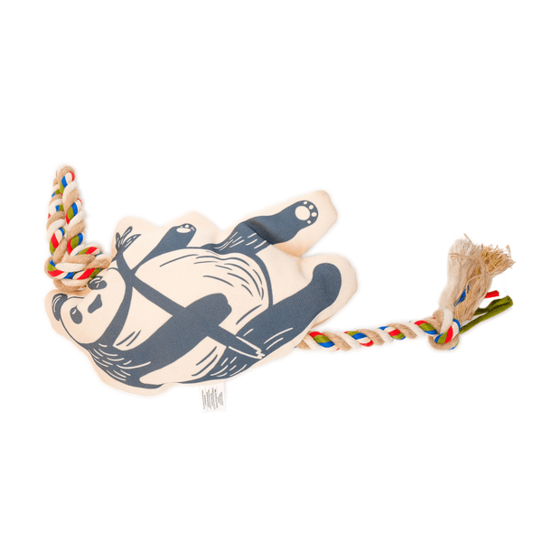 Barkbutler x Fofos Flossy Rope Toy With Panda for Dogs