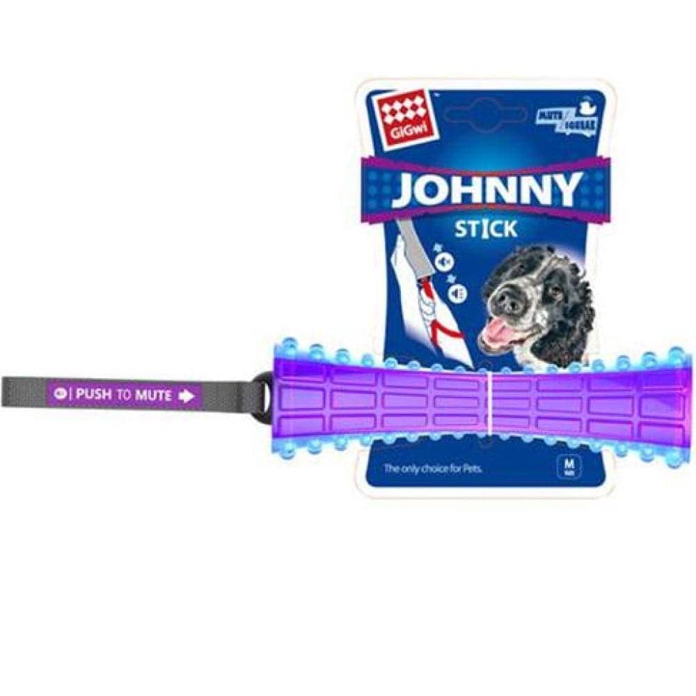 GiGwi Johnny Stick Treats Dispenser TPR Toy for Dogs (Transparent Purple)