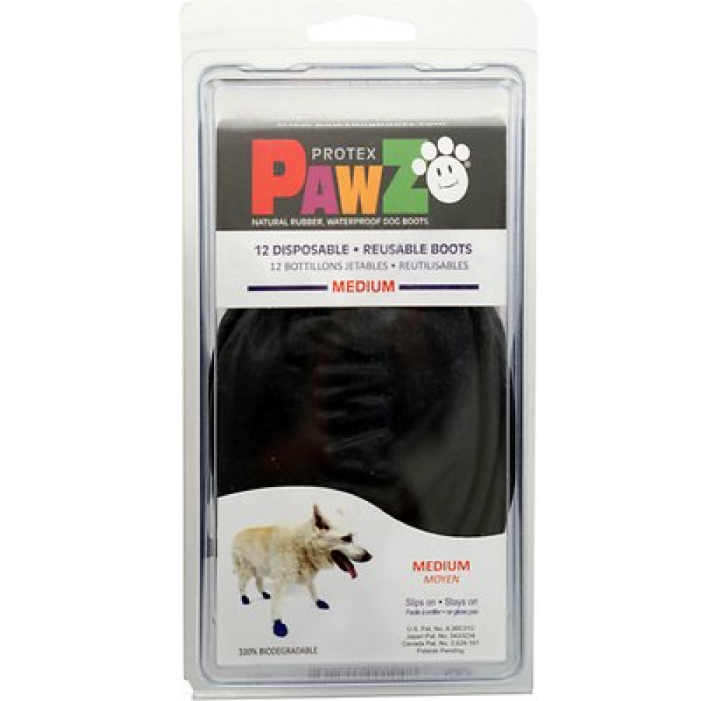 Protex PawZ Disposable and Reusable Boots for Dogs (Black) Dogs-Clothing & Accessories PawZ
