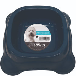 M Pets Plastic Single Bowl for Dogs (Assorted)