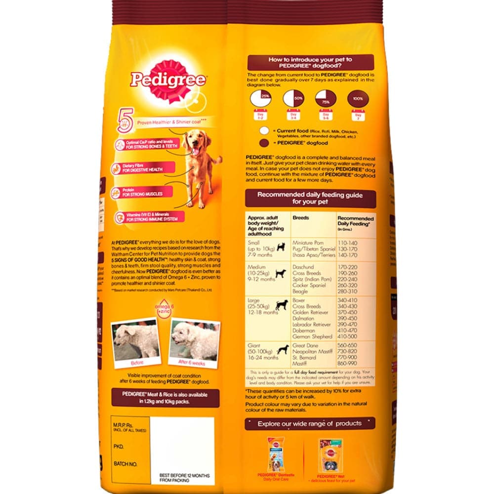 Pedigree Meat & Rice Adult Dog Dry Food