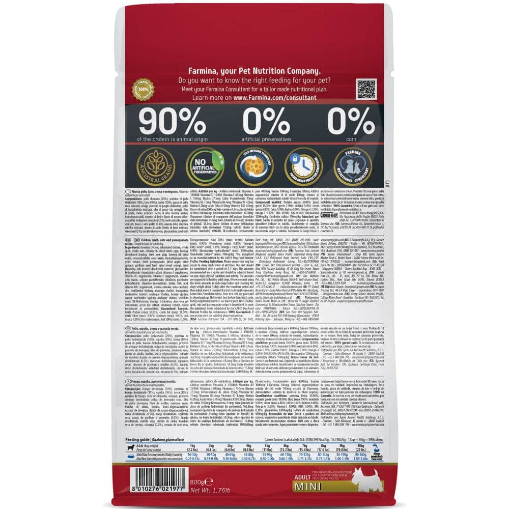 Farmina N&D Ancestral Grain Chicken & Pomegranate Adult Mini Dog Dry Food (Limited Shelf Life) Dogs- Dry Food Farmina N&D