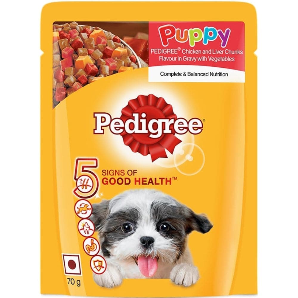 Pedigree Chicken And Liver Chunks in Gravy with Vegetables Puppy Wet Food