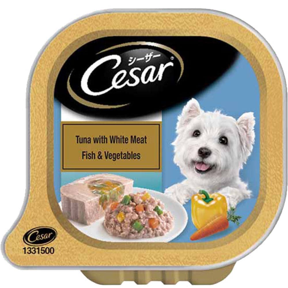 Cesar Tuna with White Meat Fish & Vegetables Adult Dog Wet Food