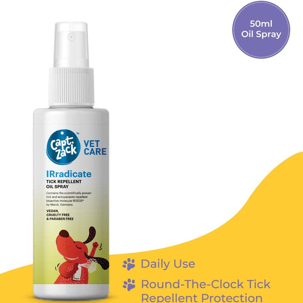 Captain Zack IRradicate Tick Repellent Oil Spray for Ticks and Fleas 50ml