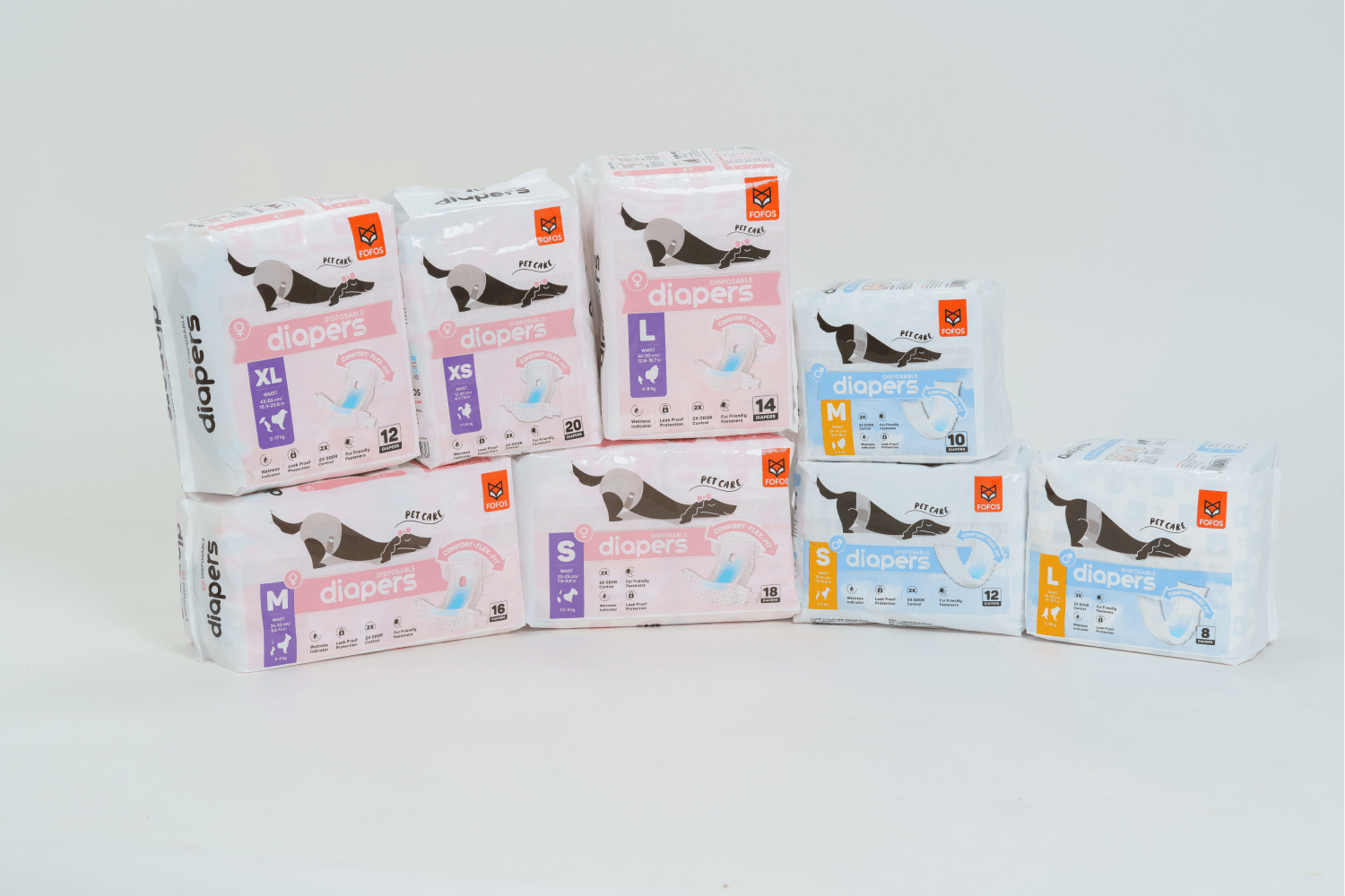 Fofos Diaper for Female Dogs (70x90cm) Dogs-Health & Wellness Barkbutler