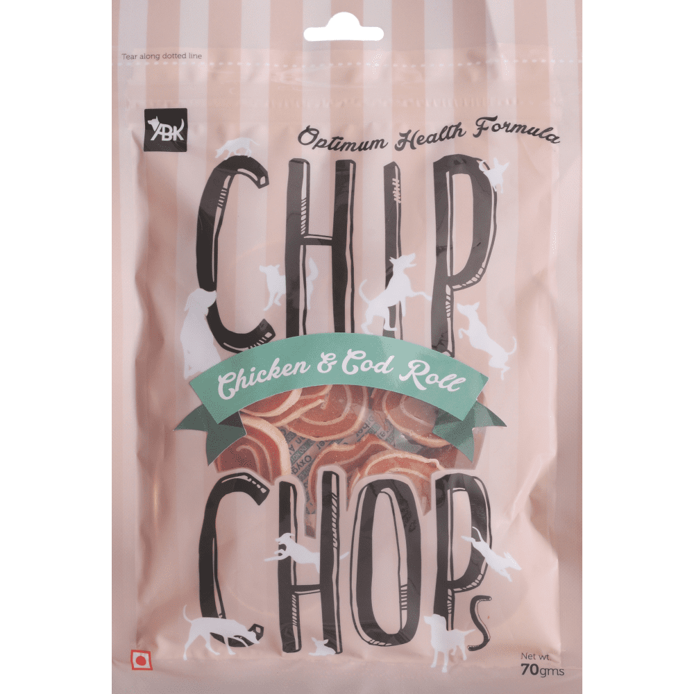 Chip Chops Roast Duck Strips, Sun Dried Chicken Jerky and Chicken and Codfish Rolls Dog Treats Combo (Pack of 3)