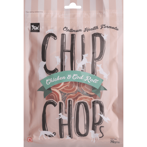 Chip Chops Roast Duck Strips, Sun Dried Chicken Jerky and Chicken and Codfish Rolls Dog Treats Combo (Pack of 3)