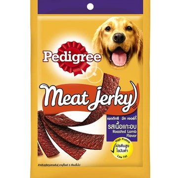 Pedigree Roasted Lamb Meat Treats and Barbecued Chicken Meat Jerky Adult Dog Treats Combo (12+12)