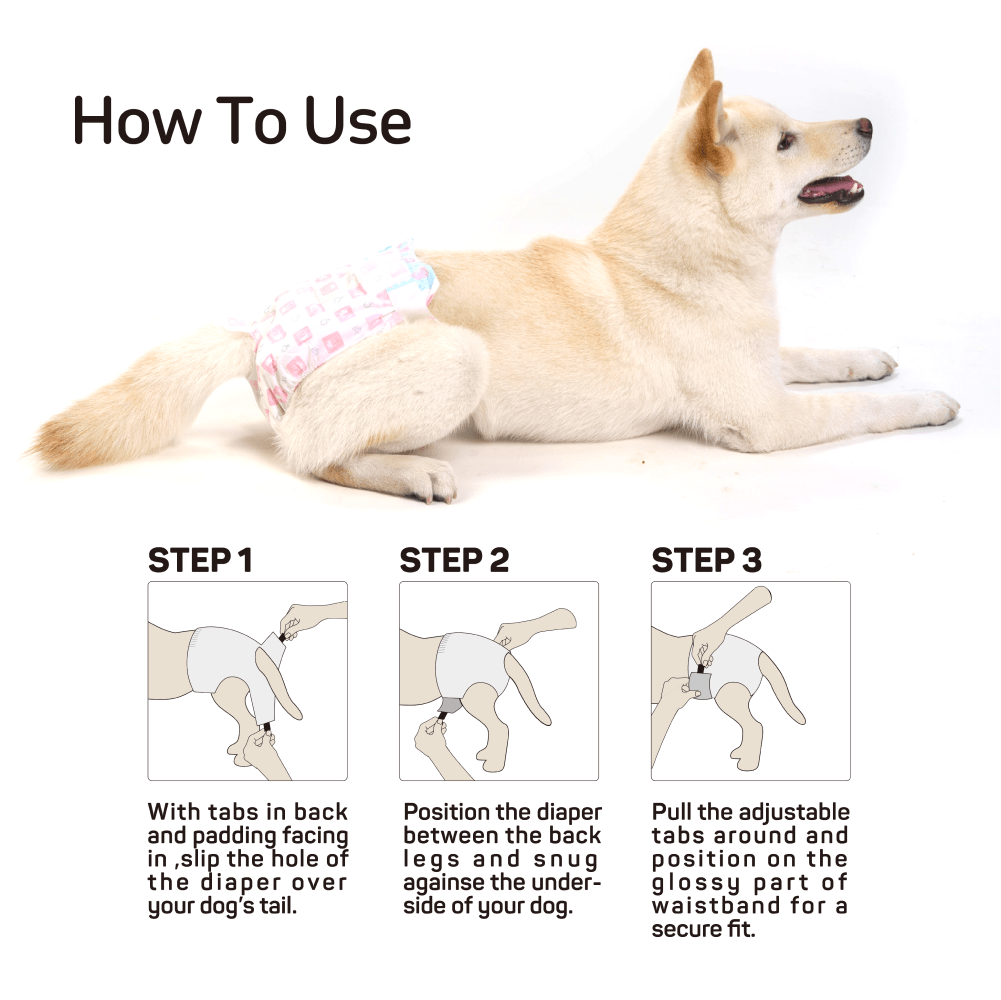 Fofos Diaper for Female Dogs (70x90cm) Dogs-Health & Wellness Barkbutler