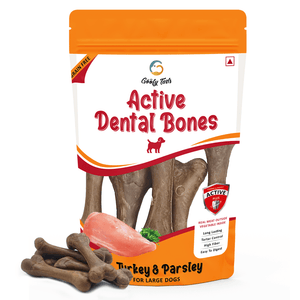 Goofy Tails Turkey and Parsley Active Dental Bone Dog Treats