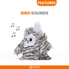 Barkbutler x Fofos Flapping Owl Chirping Interactive Toy for Cats (Brown) Cats-Toys Barkbutler
