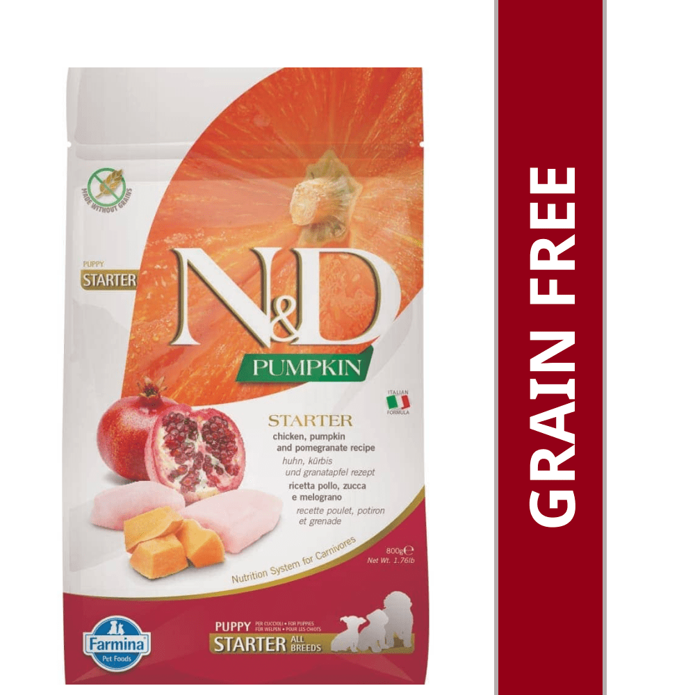 Farmina N&D Pumpkin Chicken & Pomegranate Grain Free Starter Puppy Dog Dry Food Dogs- Dry Food Farmina N&D 800g