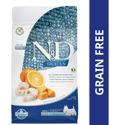Farmina N&D Ocean Codfish Orange & Pumpkin Grain Free Adult Mini Dog Dry Food