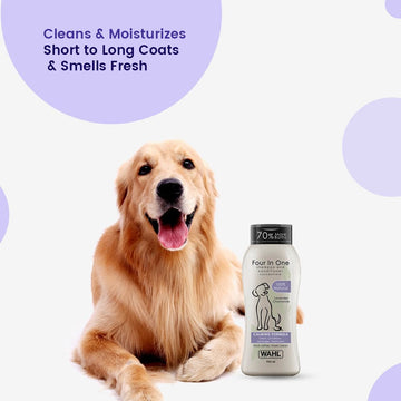 Wahl Four in One Lavender Chamomile Calming Shampoo for Dogs