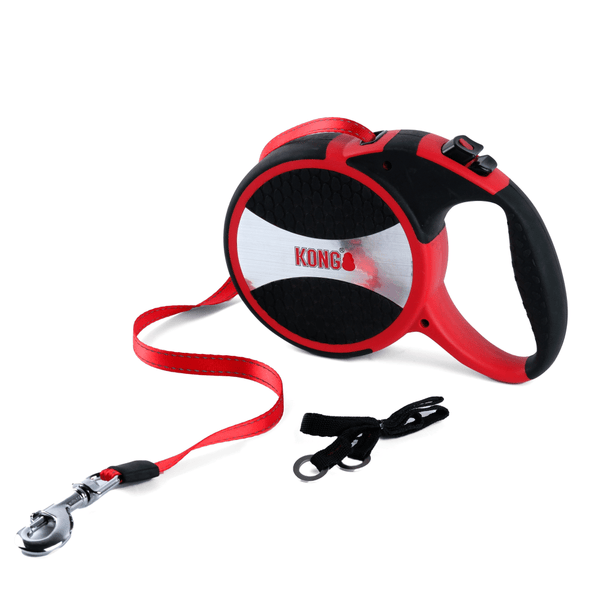 Kong Explore Retractable Leash for Dogs and Cats (Red)