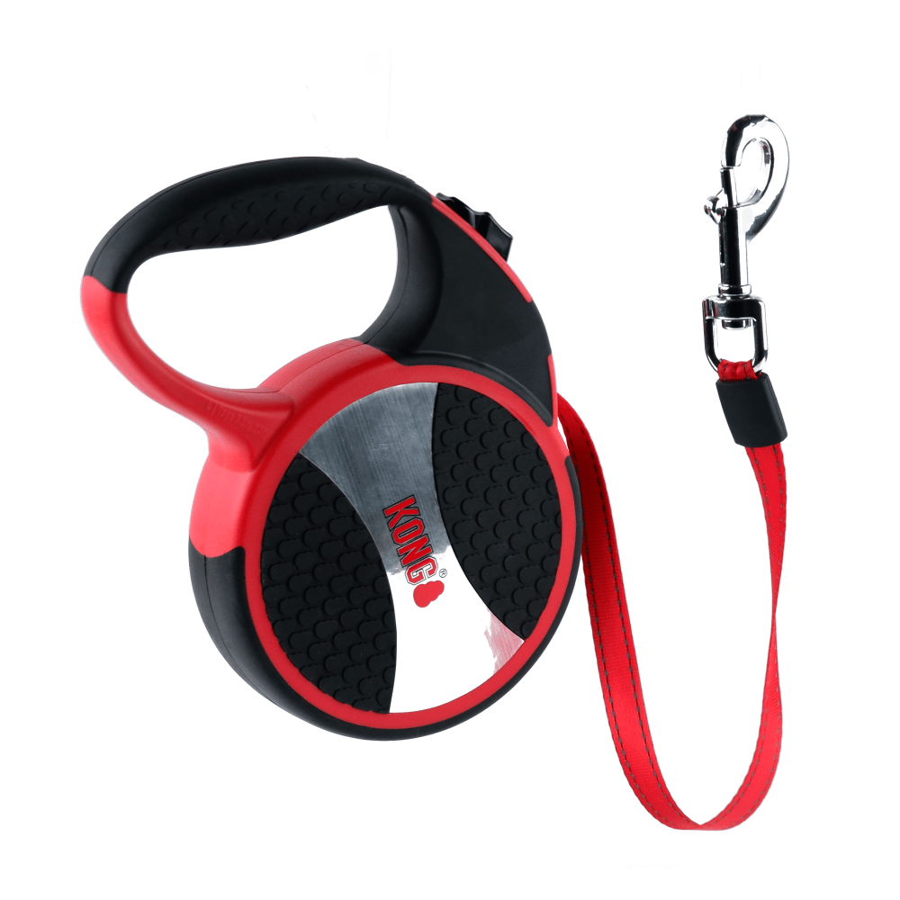 KONG Red Terrain Retractable Dog Leash for Dogs Up To 25 lbs., 10