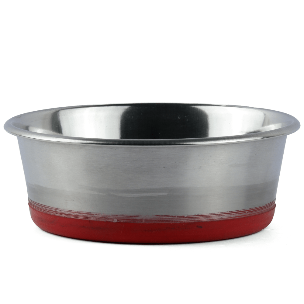 Basil Heavy Dish with Silicon Bowl for Dogs (Maroon) Dogs-Bowls & Feeders Basil