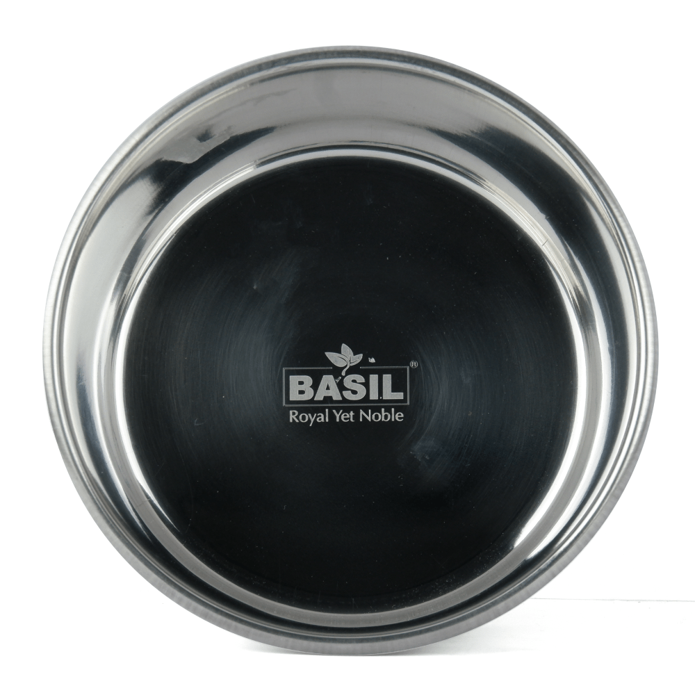 Basil Heavy Dish with Silicon Bowl for Dogs (Maroon) Dogs-Bowls & Feeders Basil