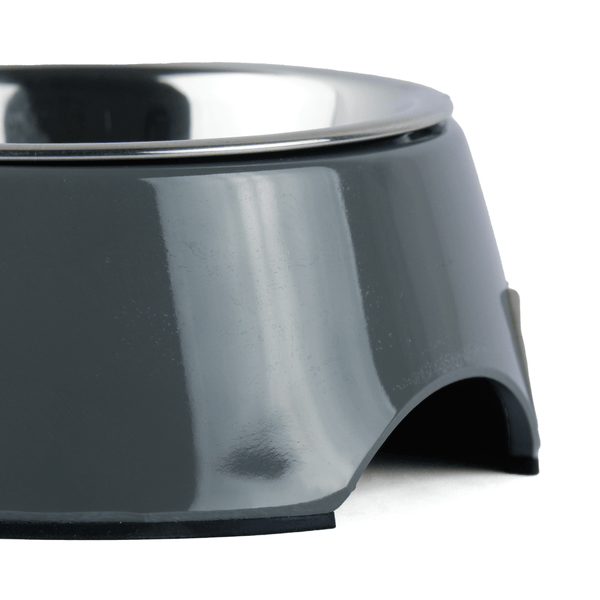 Basil Solid Color Melamine Bowl for Dogs and Cats (Grey)
