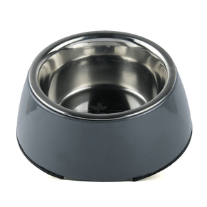 Basil Solid Color Melamine Bowl for Dogs and Cats (Grey)