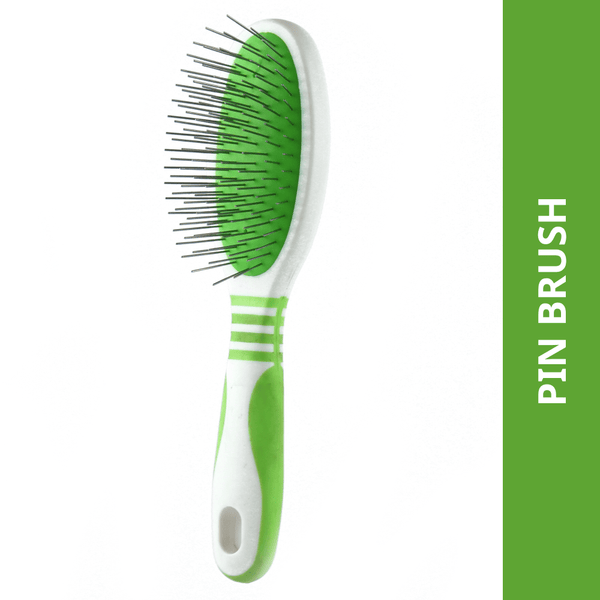 Andis Pin Brush for Dogs (White/Lime Green)