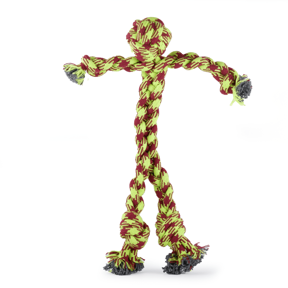 Dogitos Knotted Cotton Man Shaped Rope Toy for Dogs
