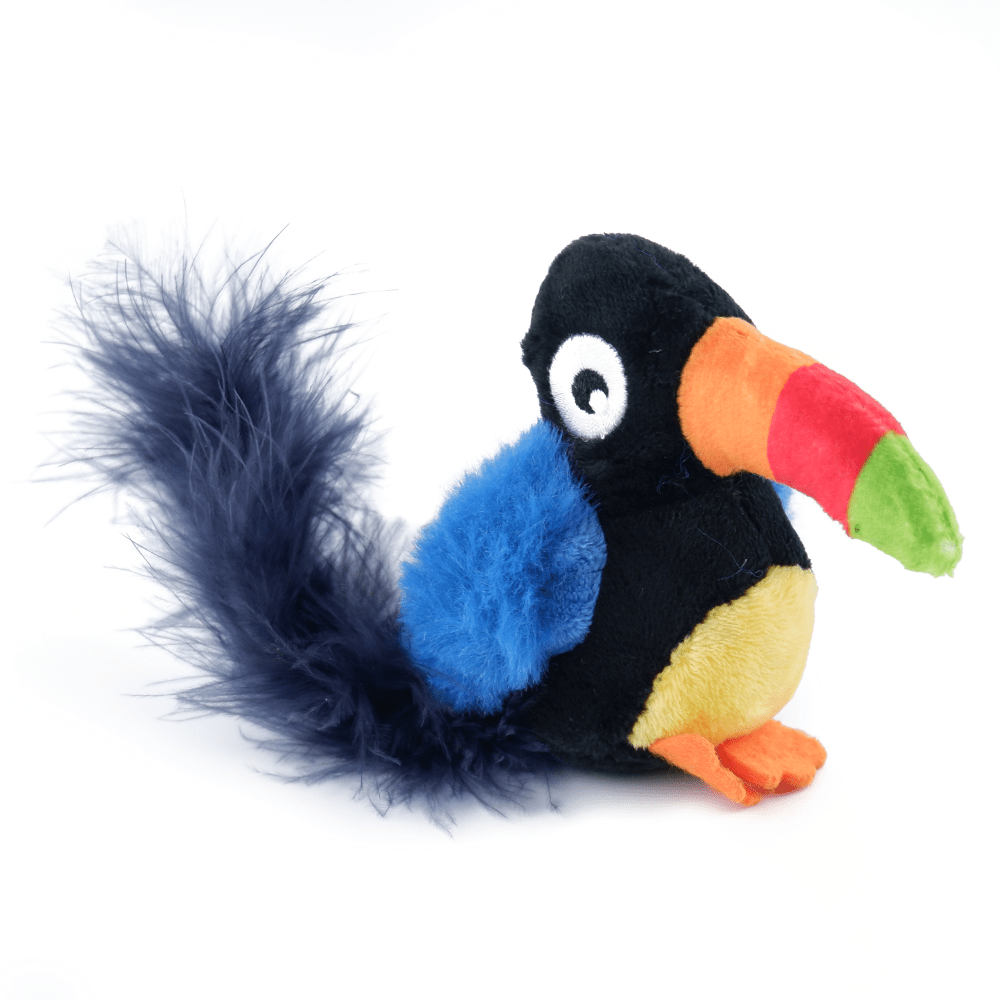 GiGwi Melody Chaser with Motion Activated Sound Chip Toucan Toy for Cats
