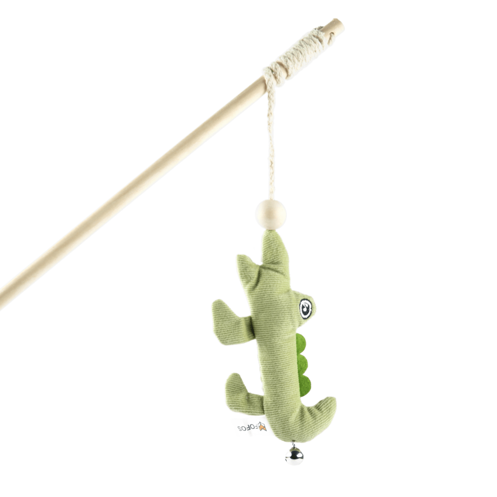 Barkbutler x Fofos Wand Crocodile Toy for Cats Cats-Toys Barkbutler