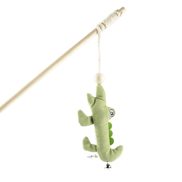 Barkbutler x Fofos Wand Crocodile Toy for Cats