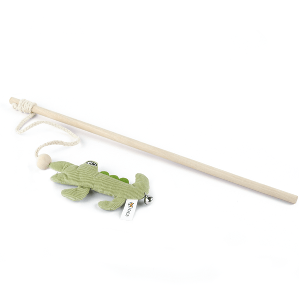 Barkbutler x Fofos Wand Crocodile Toy for Cats