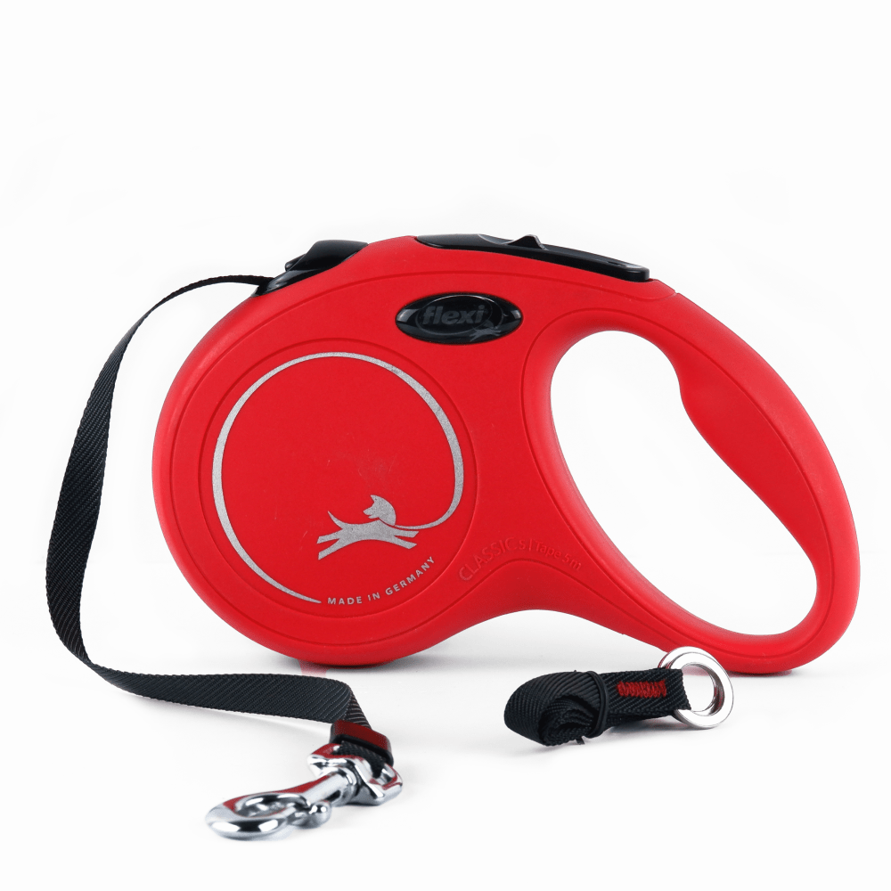 Flexi Classic Retractable Leash for Dogs and Cats (Red)