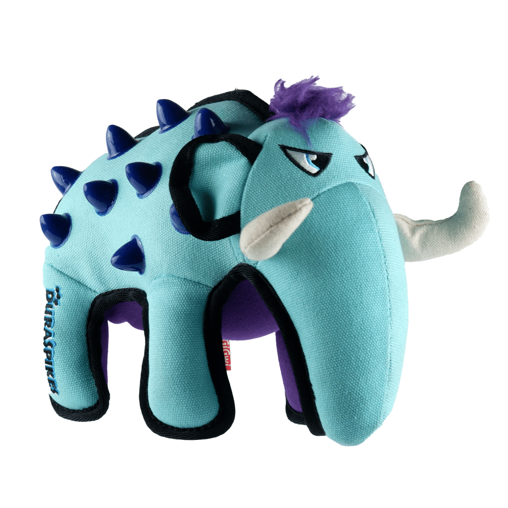 GiGwi Duraspikes Extra Durable Elephant Toy for Dogs (Light Blue) | For Medium Chewers
