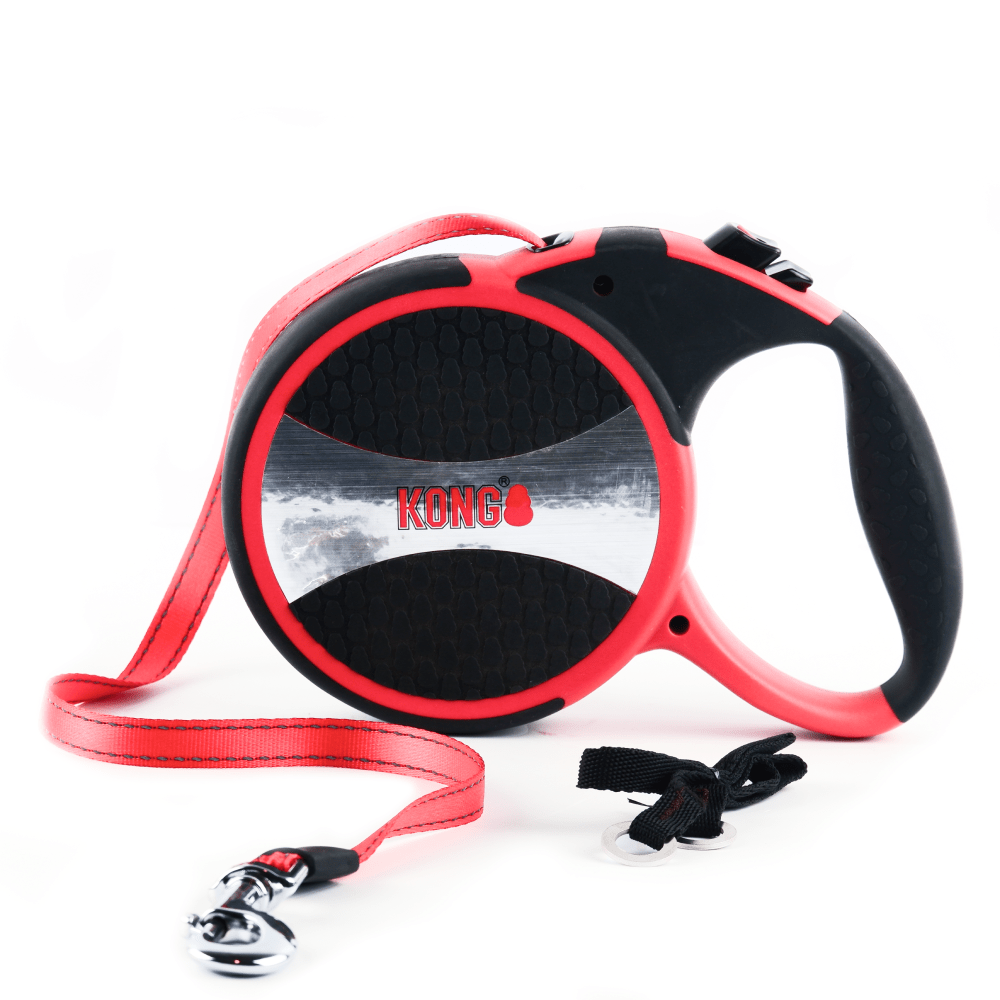 Kong Explore Retractable Leash for Dogs and Cats (Red)