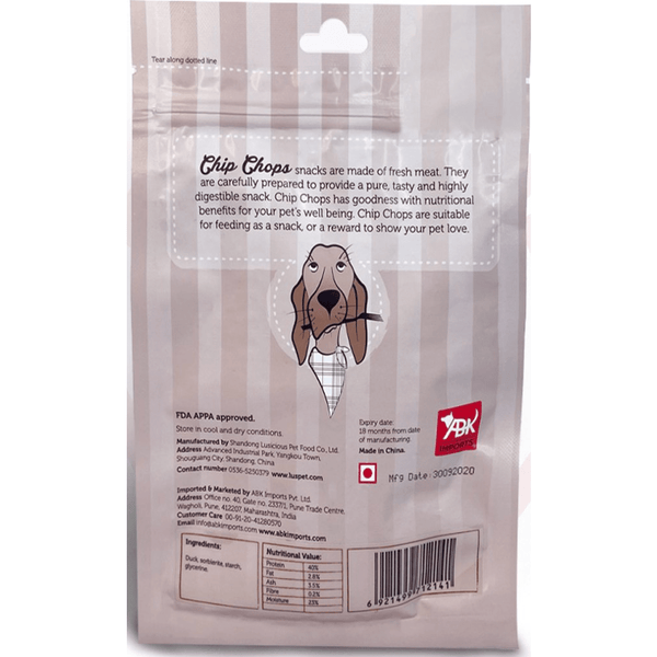 Chip Chops Roast Duck Strips, Sun Dried Chicken Jerky and Chicken and Codfish Rolls Dog Treats Combo (Pack of 3)