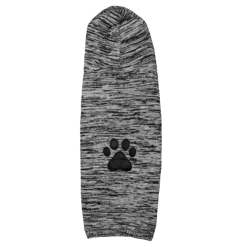 Pet Snugs Fur Coated Paw Design Sweaters For Dogs - Dark Grey