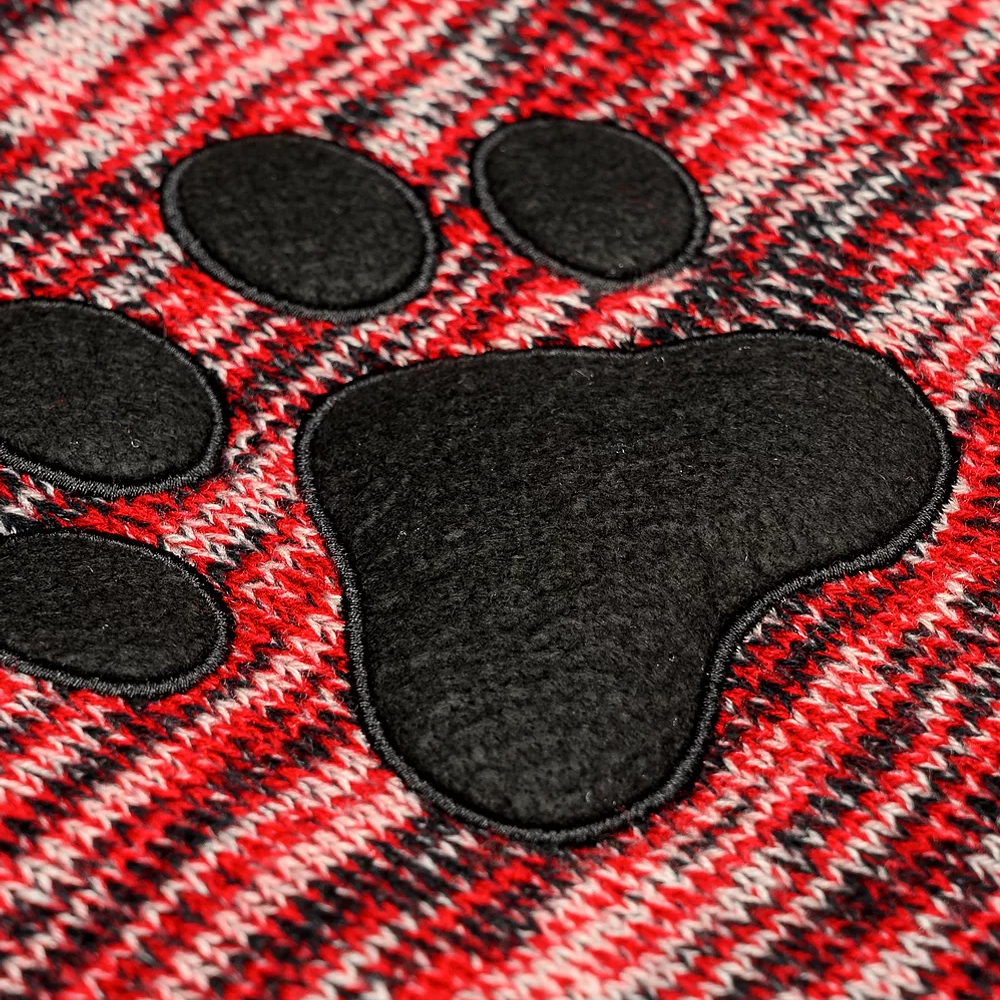 Pet Snugs Fur Coated Paw Design Sweaters For Dogs - Red