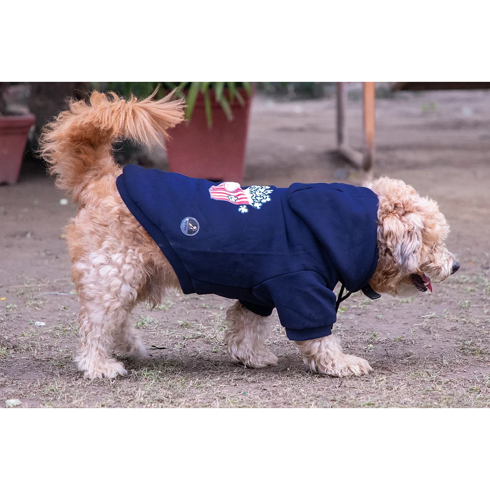 Pet Snugs Popcorn Print Sweatshirt For Dogs - Navy Blue