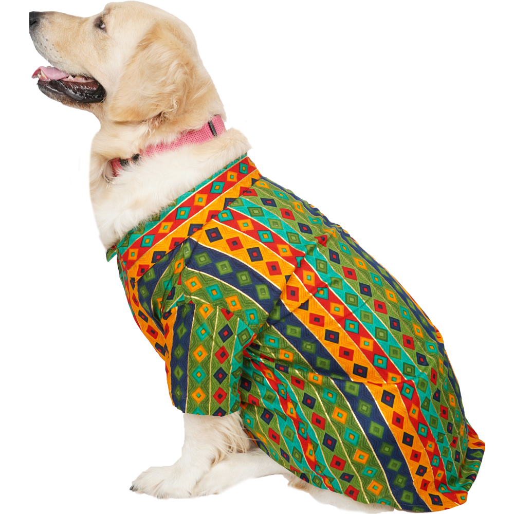 Up4pets Dholi Taro Cotton Shirts For Dogs - Green