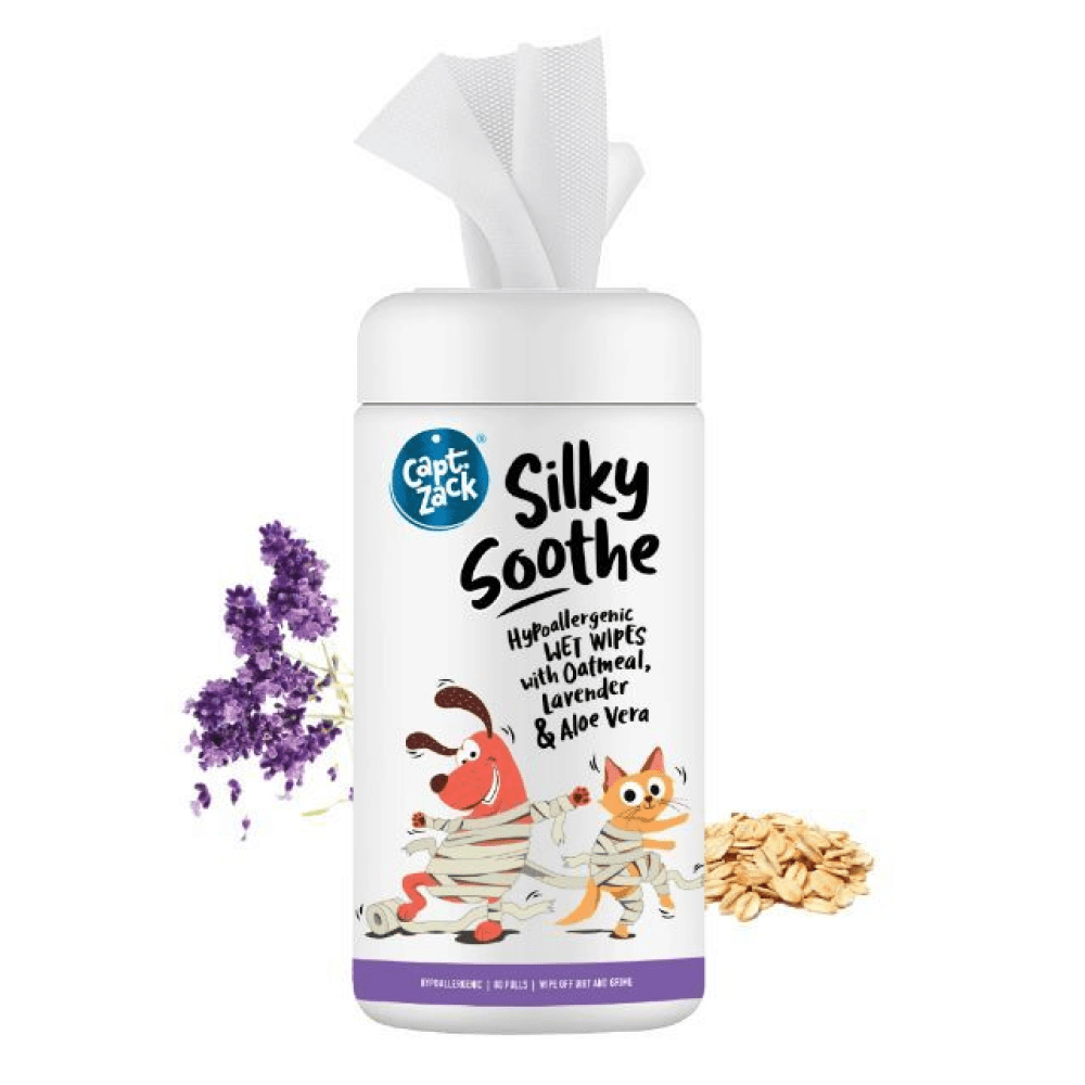 Captain Zack Silky Soothe Hypoallergenic Wipes for Dogs and Cats