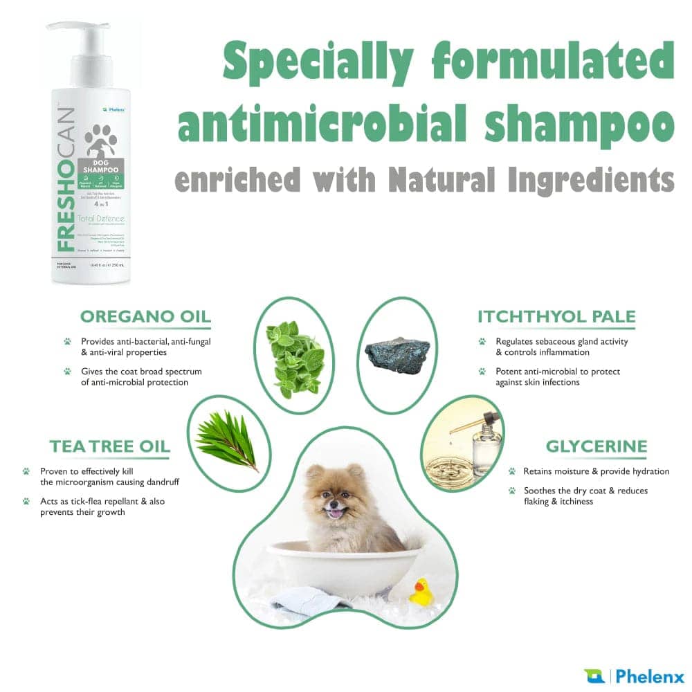 Phelenx Freshocan 4 in 1 Shampoo for Dogs