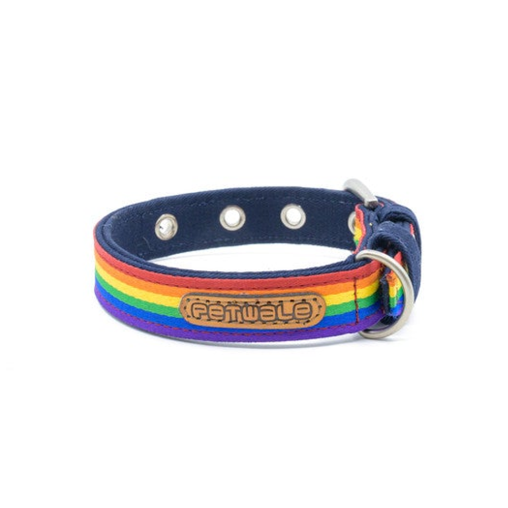 PetWale Rainbow Pride Belt Dog Collar