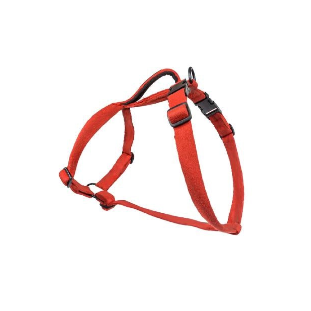 PetWale Cotton Adjustable Dog H-Harness (Red)