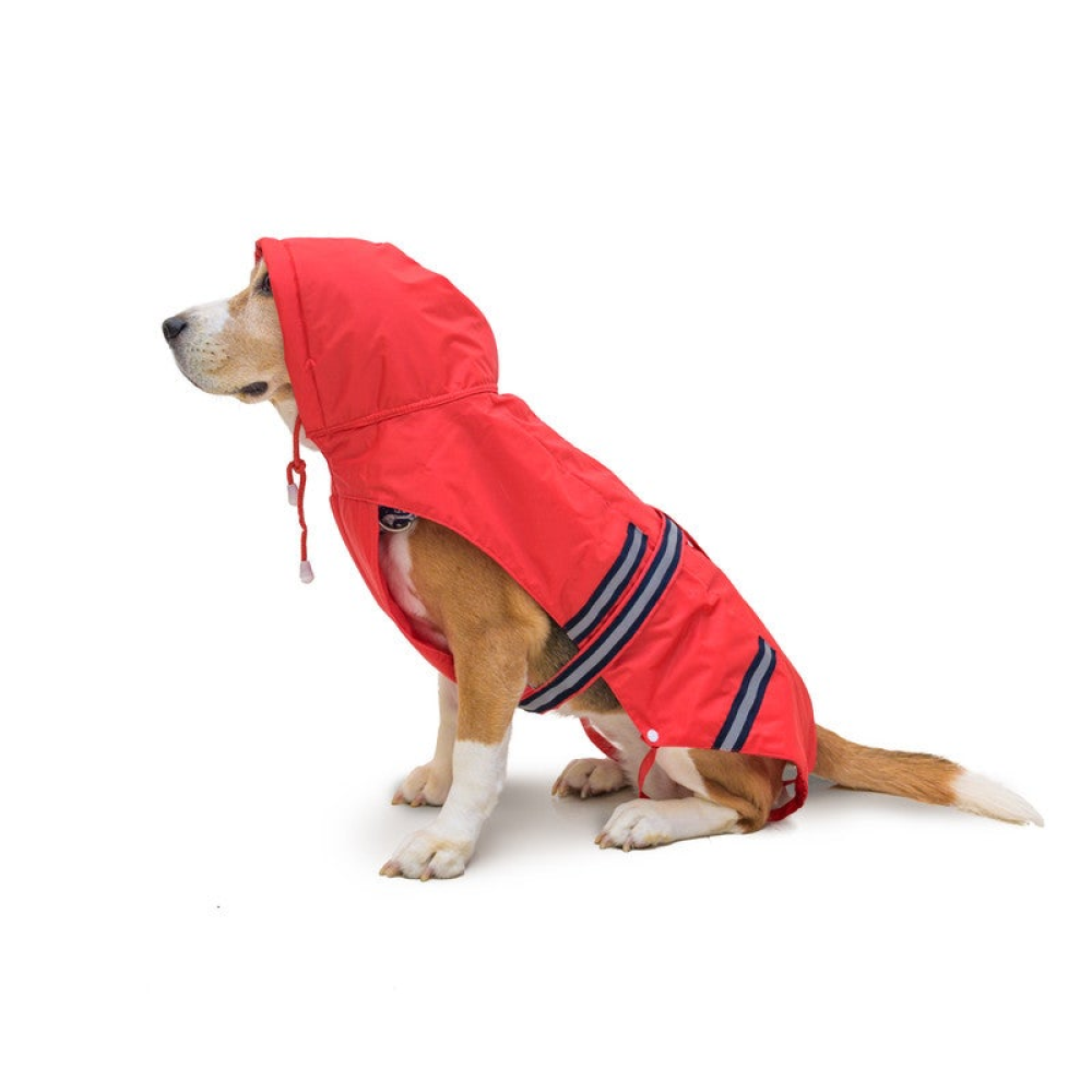 PetWale Reflective Dog Raincoat (Red)