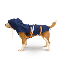 PetWale Reflective Raincoat for Dogs (Navy Blue)
